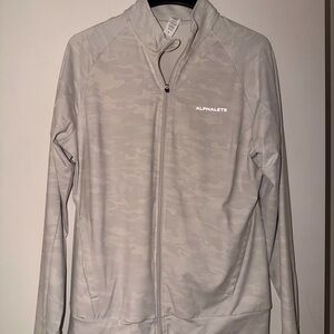 Alphalete Gray Camo Zip-Up Jacket